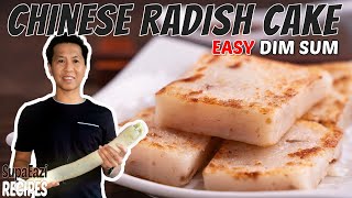 Chinese Radish Cake Recipe  Turnip Cake Recipe  Lo Bak Go Dim Sum [upl. by Akcimahs]