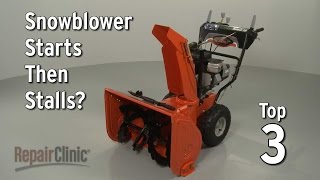 Snowblower Starts Then Stalls — Snowblower Troubleshooting [upl. by Artinak]