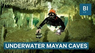 Divers discover 215milelong cave in Mexico full of Mayan relics [upl. by Aray]