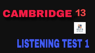 CAMBRIDGE 13 LISTENING TEST 1 WITH ANSWERS ll COOKERY CLASSES [upl. by Boatwright]