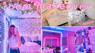 EXTREME ROOM MAKEOVER my NEW room aesthetictiktokpinterest inspired bedroom [upl. by Ruiz291]