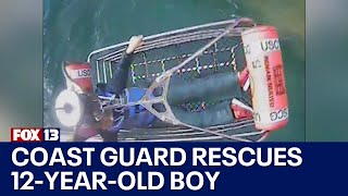 Coast Guard rescues three from grounded boat in WA [upl. by Berners]