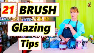 21 Tips for Brush Glazing  Pottery Glazing Techniques [upl. by Tikna]