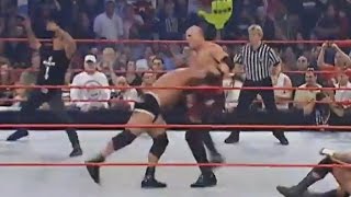 Goldberg vs Kane Raw  Lumberjack Match December 8 2003 [upl. by Nolyad261]