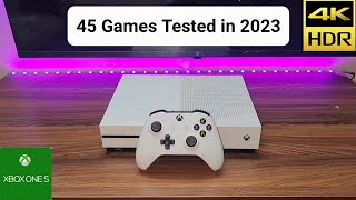 Xbox One S 45 Games Tested in 2023  4K HDR TV [upl. by Thorpe]