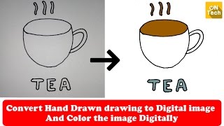 How to Convert Hand Drawn Drawing to Digital Image [upl. by Millian]