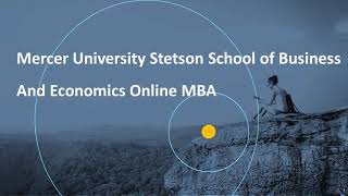 Mercer University Stetson Online MBA [upl. by Nanek]