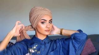 Simple turban tutorial with Roua [upl. by Worrad]