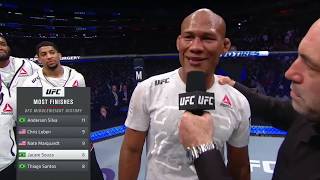 UFC 230 Jacare Souza Octagon Interview [upl. by Gnirol]