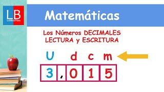 Los Números DECIMALES LECTURA y ESCRITURA ✔👩‍🏫 PRIMARIA [upl. by Nahpets829]