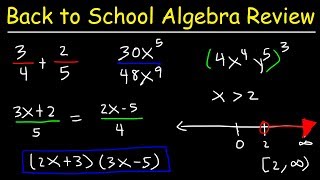 Algebra Review [upl. by Judye]