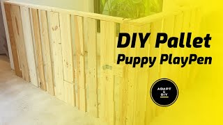 DIY Pallet Puppy Playpen [upl. by Sharos]