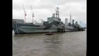 HMS Belfast fires cannons for 1812 Overture [upl. by Leupold]