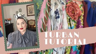 Vintage Turban Tutorial  SIX DIFFERENT WAYS TO TIE A HEAD SCARF [upl. by Ohcamac770]