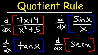 Quotient Rule For Derivatives [upl. by Vincenz]