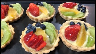 Mini fruit tart recipe  Custard Tart  Chanas Creations [upl. by Warchaw]