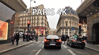 Paris 4K  Classic Paris Streets  Driving Downtown [upl. by Sollows]