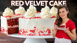 RED VELVET CAKE RECIPE with Cream Cheese Frosting [upl. by Levi]