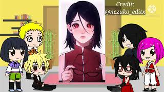 Boruto and Sarada Familys react to Borusara [upl. by Kenric181]