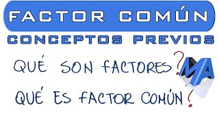 Factor comun conceptos previos [upl. by Kealey]