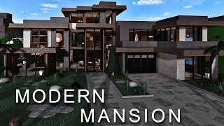 Mega Modern Mansion 200k No Large Plot ROBLOX bloxburg [upl. by Dyrrej]