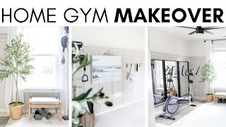 HOME GYM MAKEOVER  DIY WORKOUT ROOM [upl. by Nikos236]