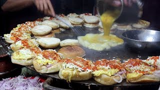 Super Fast Cooking Skills  BURGER MAKING  Bun Kabab Street Food of Karachi Pakistan [upl. by Fenella]