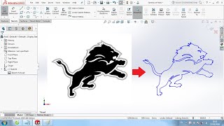 Solidworks Quick Tip 2  Autotrace Sketch Picture [upl. by Margit]