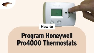 How to Program Honeywell Pro4000 thermostats [upl. by Yorel198]