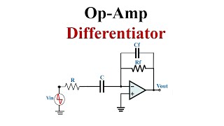 OpAmp Differentiator Derivation and Examples [upl. by Tica]