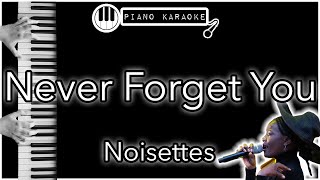 Never Forget You  Noisettes  Piano Karaoke Instrumental [upl. by Shelagh]