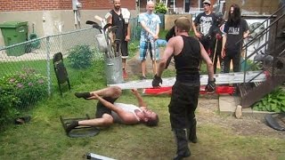 Lumberjack Match  Matty Boyle VS Xacutor  CHW Backyard Wrestling [upl. by Gowon]