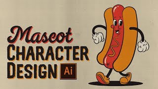 How to Draw a Retro Mascot Character Design in Illustrator [upl. by Niatirb]