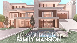 Affordable Modern Family Mansion  Bloxburg Build [upl. by Melvena349]