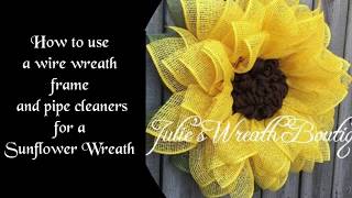 Sunflower Wreath Tutorial How to Make a Flower Wreath [upl. by Schwerin]