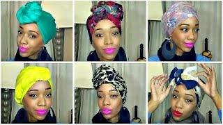 How to Tie a TurbanHeadwrap  10 Different Styles  GIVEAWAYCLOSED [upl. by Nace]