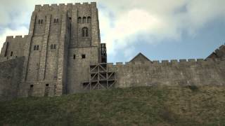 Corfe Castle  3D Historical Reconstruction [upl. by Goldstein]