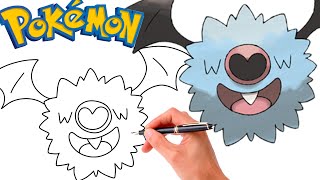 How To Draw WOOBAT POKEMON 527  Generation 5 [upl. by Kezer]