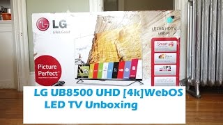 LG 55 inch UHD WebOS LEDTV 55UB8500 Unboxing amp First Setup [upl. by Artapoelc]