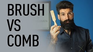 Beard Brush vs Beard Comb  Carlos Costa [upl. by Atirehs]