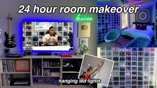 24 Hour Extreme Room Transformation  Room Makeover 2021  LexiVee [upl. by Aiderfla]