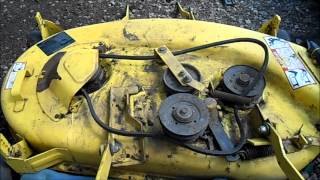 Repairing a John Deere 180 Mower Deck [upl. by Ahtreb484]