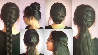 7 Different Hairstyle For 1 Week  For Medium to Long Hair Preksha Jain [upl. by Fraase]