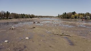 Lake vanishes after Michigan dam fails during record flooding [upl. by Neural179]