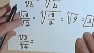 Quotient Rule amp Simplifying Square Roots [upl. by Platus]