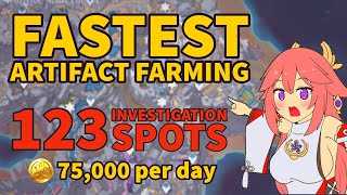 FASTEST Artifact Farming 14 MINUTES ONLY  Genshin Impact Tips [upl. by Anaugal]