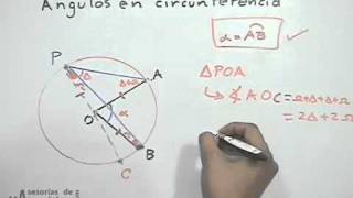 Tipos de ángulos en la circunferencia  PARTE 2 [upl. by Nofpets]