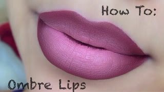 HOW TO  Ombre Lips Drugstore Products [upl. by Annaiviv]