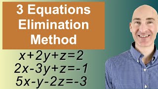 Solving Systems of 3 Equations Elimination [upl. by Pavla]