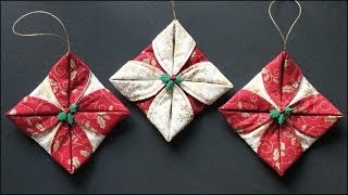 Folded Fabric Ornaments [upl. by Esyned892]